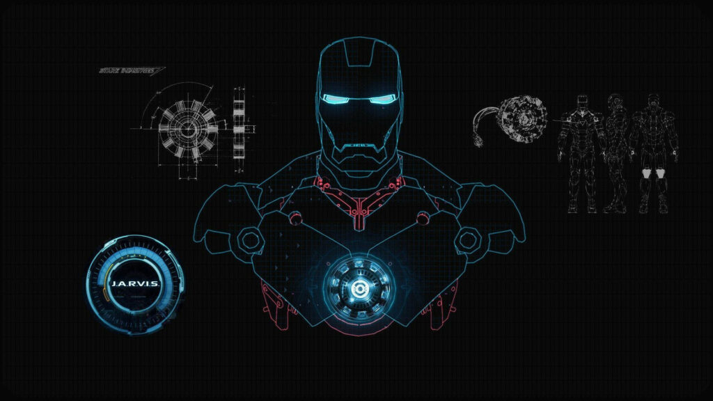 Heart of Iron: Captivating HD Wallpaper of Iron Man against Black Background with Emphasis on His Life-Sustaining Arc Reactor