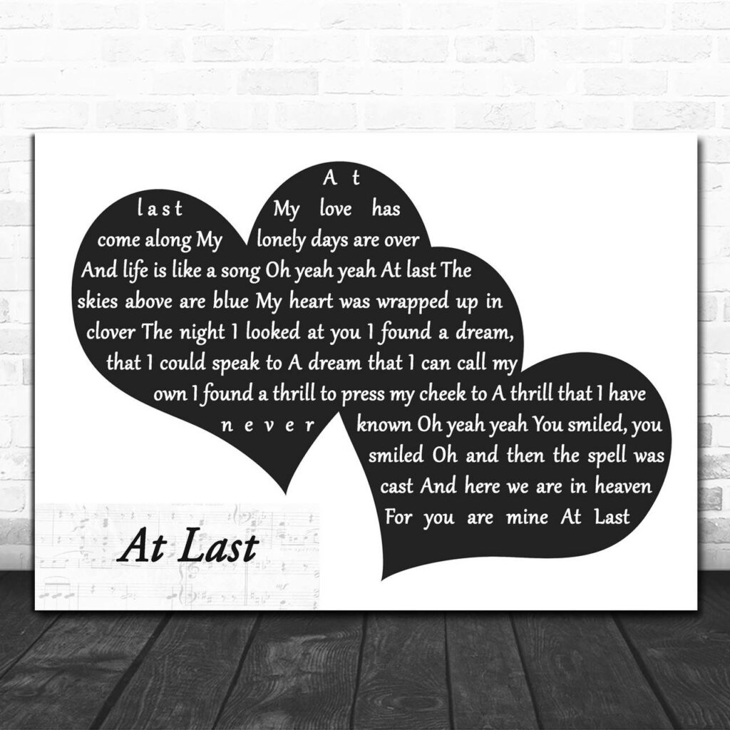 Heart-Shaped Lyrics of Etta James' 'At Last' | Romantic Wallpaper