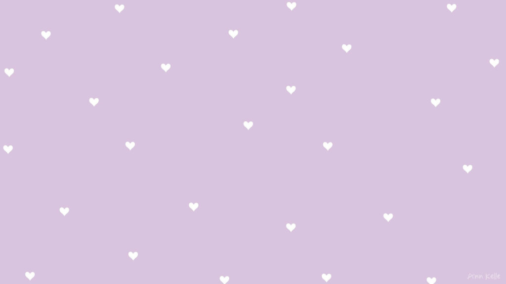 Hearts Abloom on a Delicate Light Purple Wallpaper Backdrop