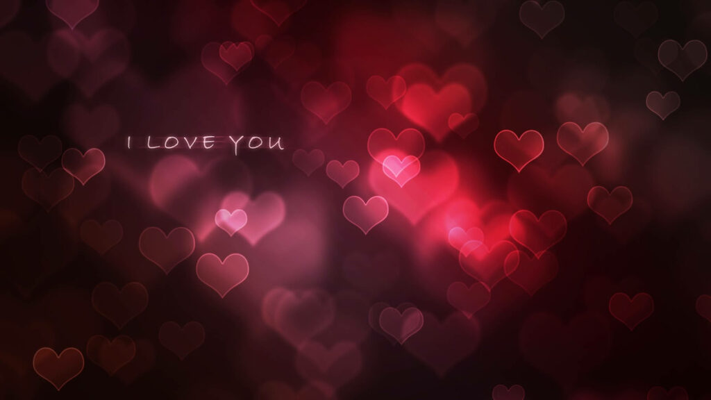 Heartfelt Affection: I Love You With Hearts Wallpaper