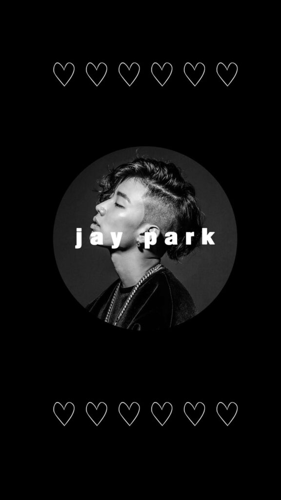 Korean Heartthrob Jay Park: A Black Aesthetic Phone Wallpaper with Love-filled Surroundings