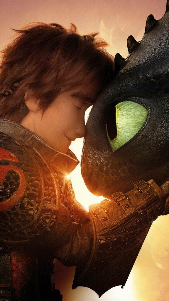 Heartfelt How To Train Your Dragon Wallpaper: Hiccup & Toothless Sunset
