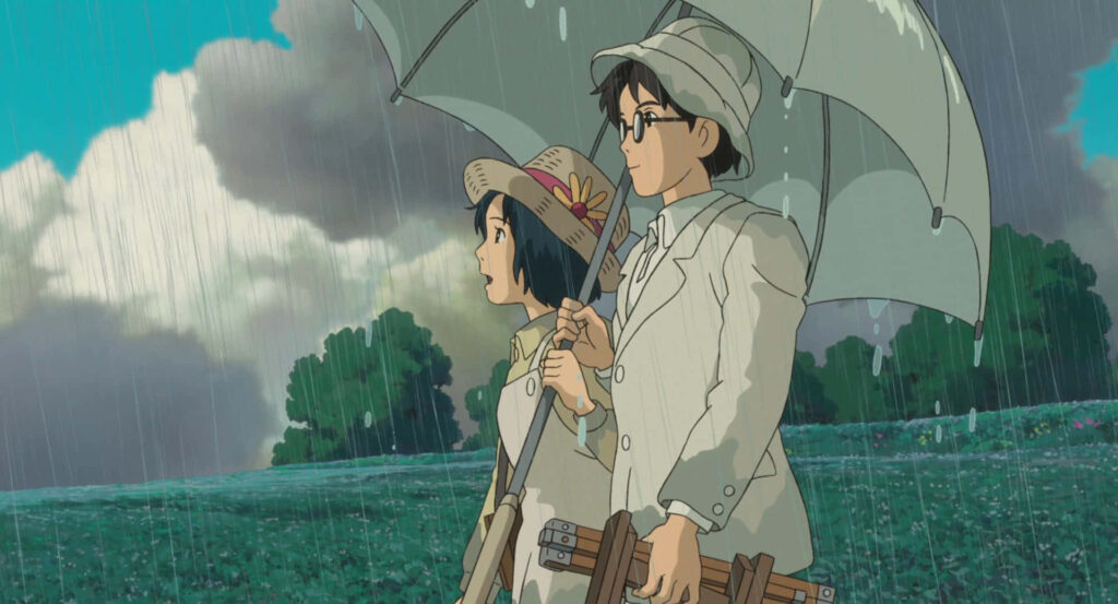 Serene *The Wind Rises* Wallpaper: Love & Dreams Under the Rain