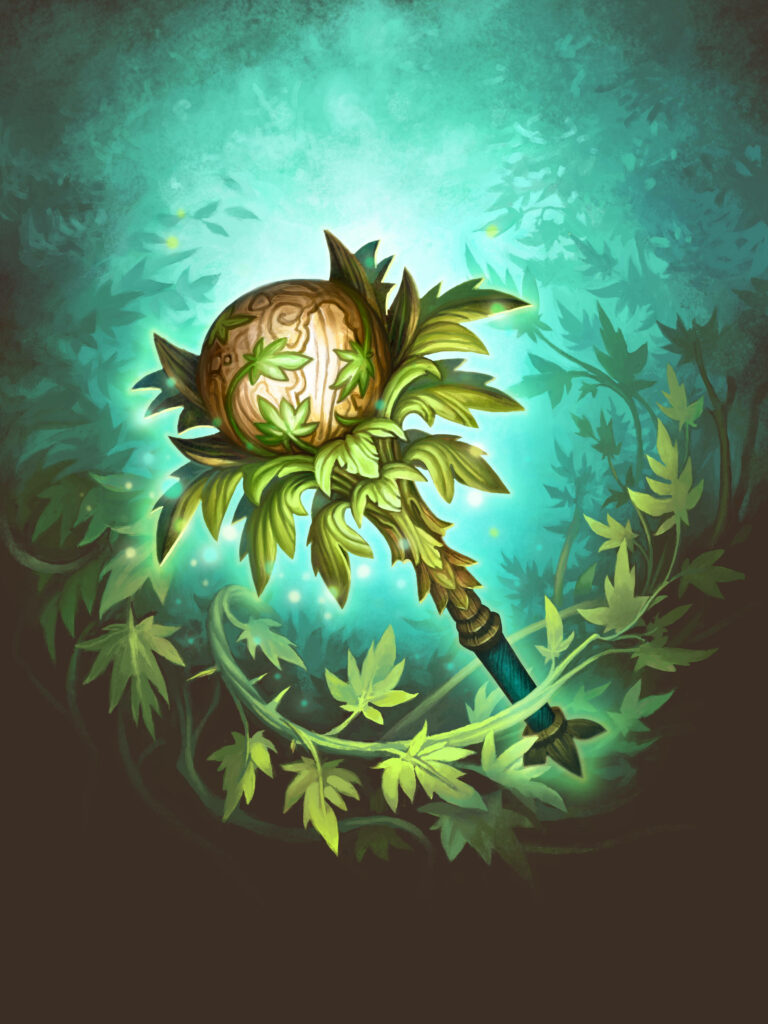 Enchanting Hearthstone Artwork: World Tree Twig Wallpaper