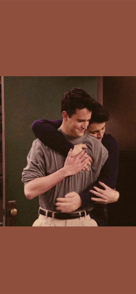 Chandler & Joey: Heartwarming Friends Wallpaper Background