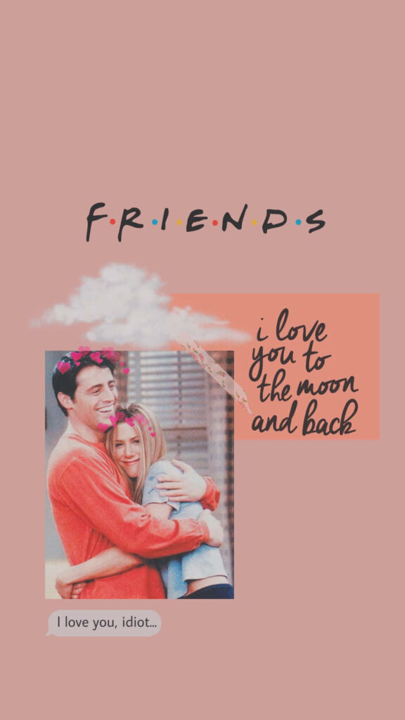 Heartwarming Friends Wallpaper: Joey & Rachel's Playful Bond