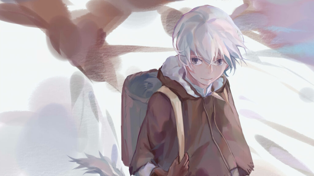 Heartwarming Fu-chan Wallpaper: Soft Pastel Art Background
