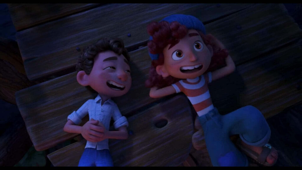 Night Sky Friendship: Luca & Alberto | Heartwarming Wallpaper