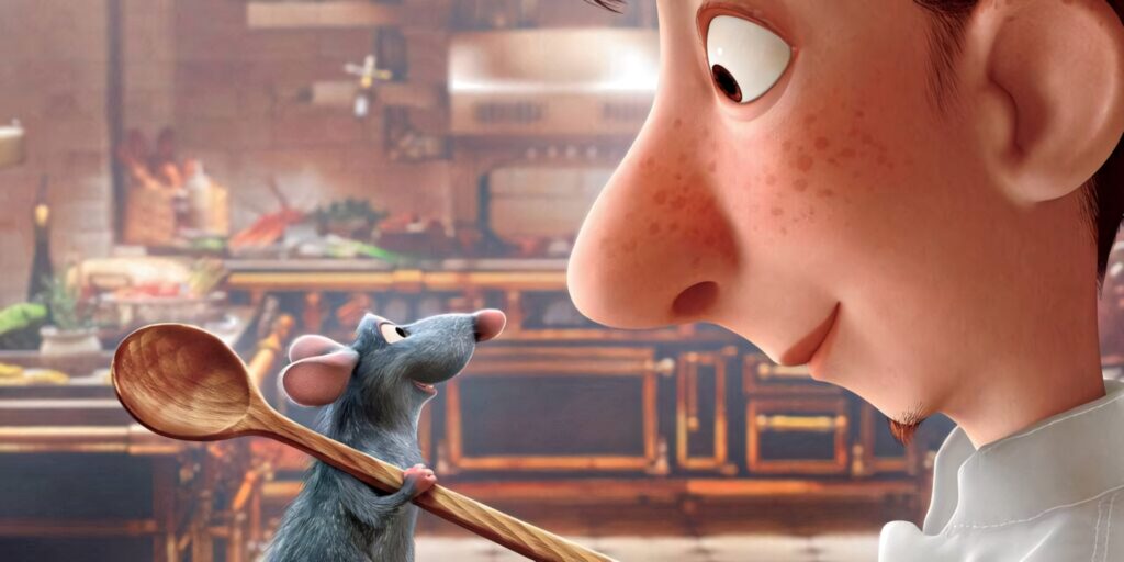 Vibrant Ratatouille Wallpaper: Remy & Alfredo's Heartwarming Kitchen Scene