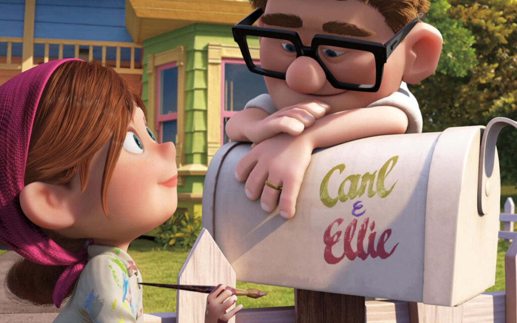 Heartwarming Up Wallpaper: Carl & Ellie Painting Their Mailbox