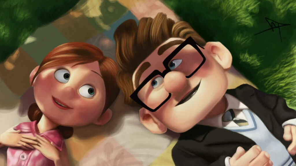 Heartwarming Ellie & Carl Fredricksen Wallpaper: Together in Love