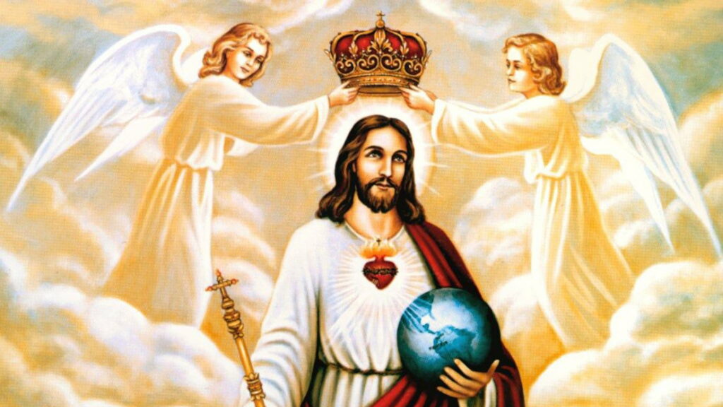Divine Encounters: Embracing Heavenly Grace with Jesus & Angelic Beings in Stunning HD Wallpaper