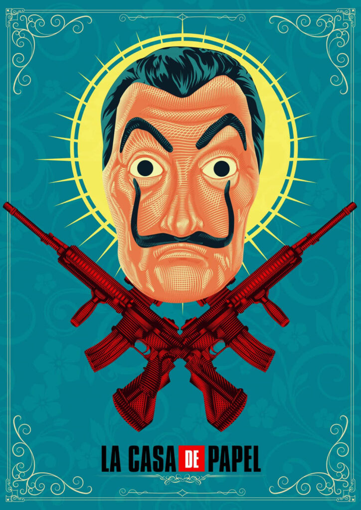 The Ultimate Masked Robbery: Guns & Greed Unleashed! Wallpaper