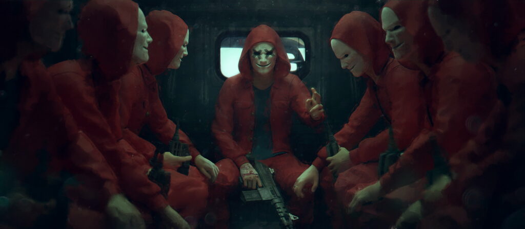 The Ultimate Getaway Ride: La Casa de Papel's Iconic Heist Van showcased in a High-Definition Wallpaper Background Photograph