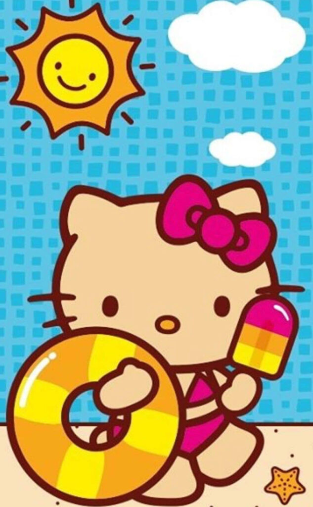 Hello Kitty Summer Beach Wallpaper: Fun, Popsicle & Sunshine Vibes