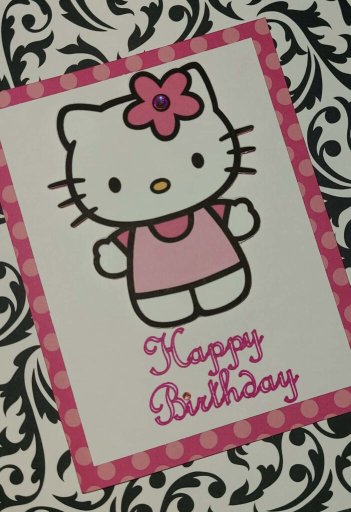 Hello Kitty Birthday Wallpaper: Cute Pink Outfit & Floral Design