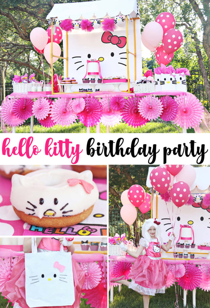 Festive Hello Kitty Birthday Wallpaper: Colorful Party Decor