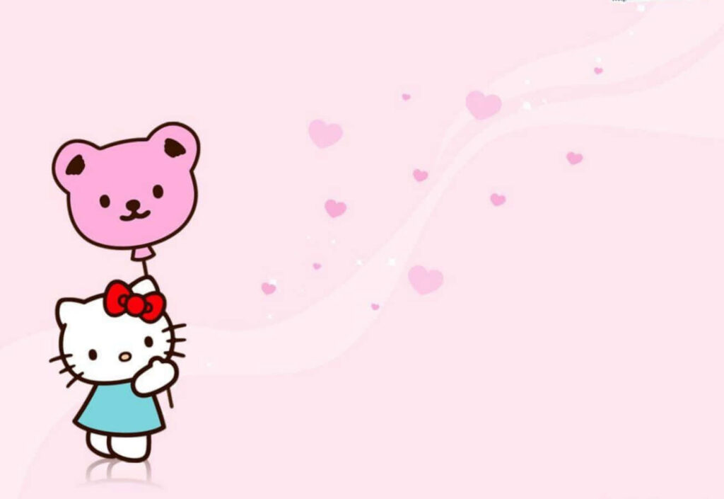 Hello Kitty Heaven: A Stylish Laptop for Fans of Fun and Functionality Wallpaper