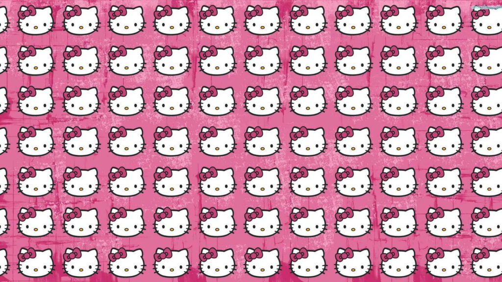 Hello Kitty Wallpaper: Cute Pink Pattern for Your Desktop Background