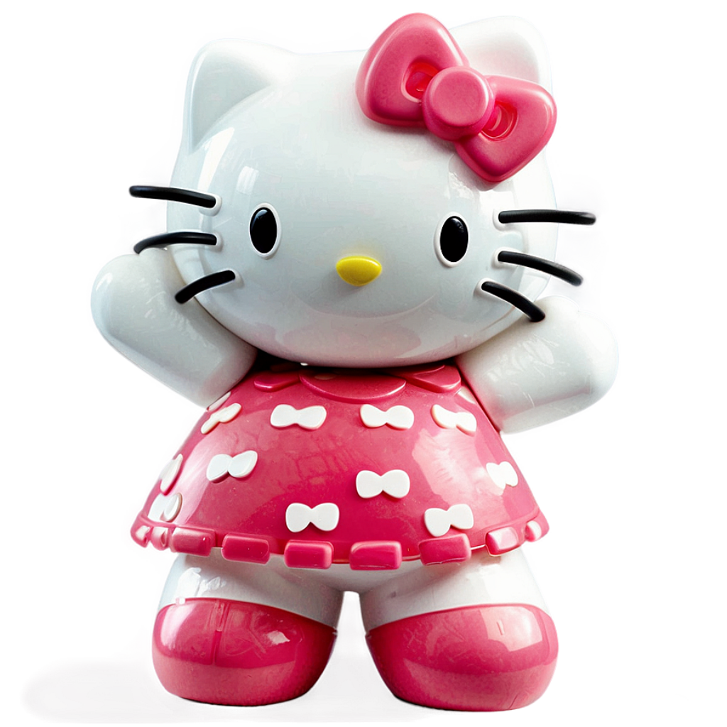 Hello Kitty Pink Dress Wallpaper with Bow - Cute Glowing Background