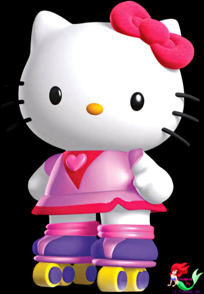 Hello Kitty Roller Skating Wallpaper: Playful Pink Vibes