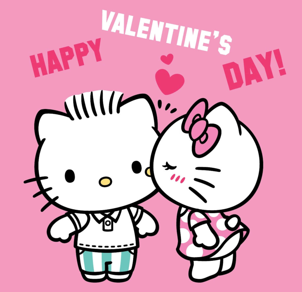 Hello Kitty Valentine's Day Wallpaper: Cute Pink Heart Background