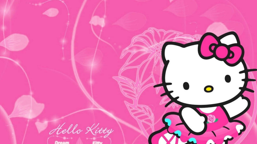 Hello Kitty Wallpaper: Vibrant Pink Background & Whimsical Charm