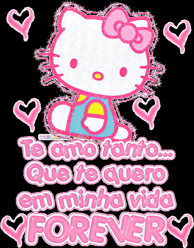 Hello Kitty Wallpaper: Love & Glitter Hearts Design
