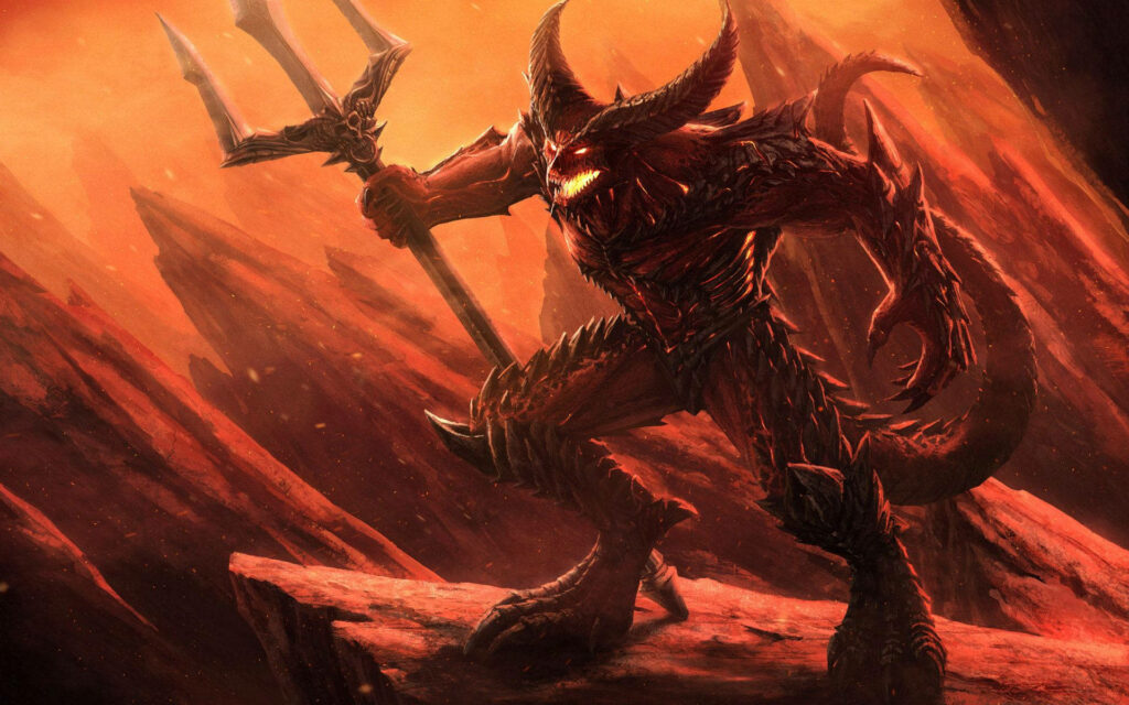 Unleashing the Behemoth: A Tormentor Demon's Wrath Wallpaper