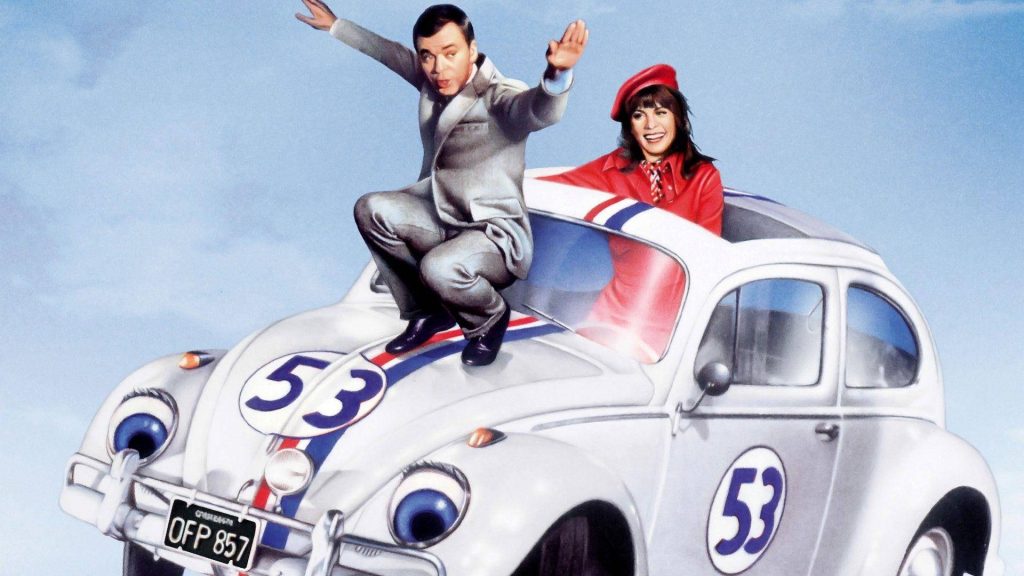 Herbie Fully Loaded wallpaper with white number 53 Volkswagen Beetle Lindsay Lohan Dean Jones