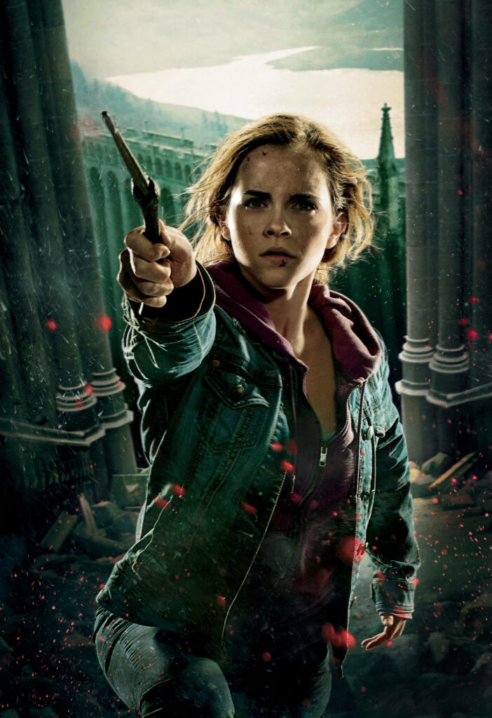 Hermione Granger powerful spell casting wallpaper magical mystical backdrop
