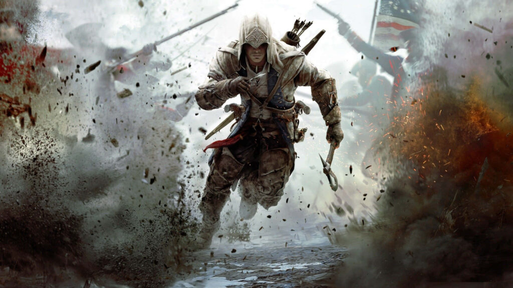 Epic 3D Battle Wallpaper: Hero in Action Amid Chaos