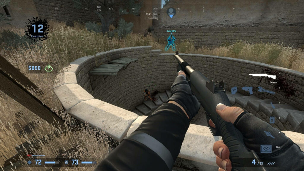 Charging Towards the Abyss: A Daring Counter-Terrorist Confronts the Perilous Depths Wallpaper