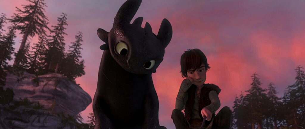 Serene Sunset: Hiccup & Toothless Wallpaper from How to Train Your Dragon