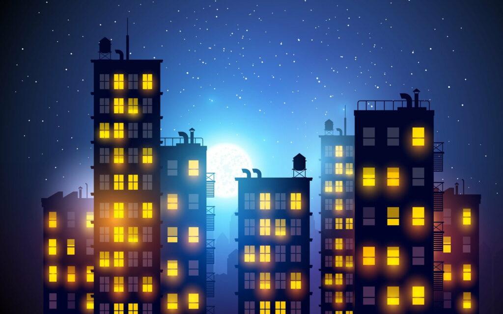 Architectural Dreams: Stunning HD Wallpaper Background Featuring Building Illustration