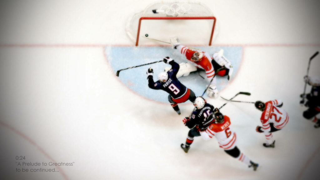 Dynamic Ice Hockey Action Wallpaper: Intense Players Battling