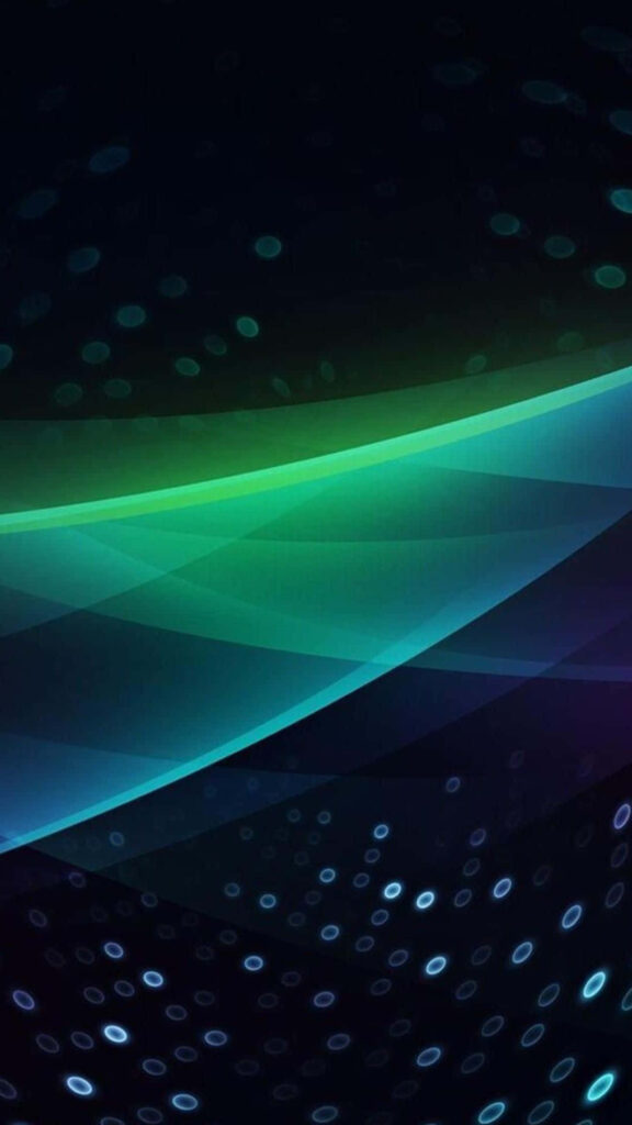 Vibrant HD Neon Phone Wallpaper - Abstract Green & Blue Design
