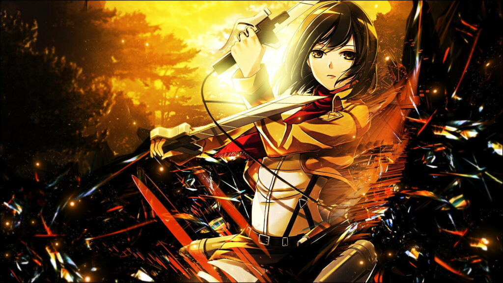 Legendary Warrior Mikasa Ackerman: A Stunning HD Anime Wallpaper