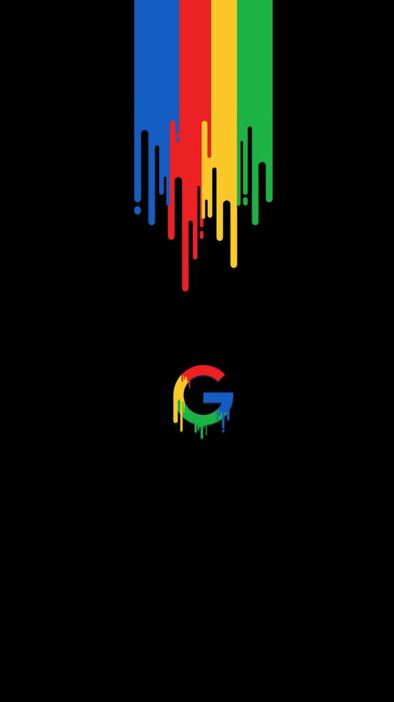 Modern Google Pixel 2 XL Wallpaper with Vibrant Streaks and 'G' Logo