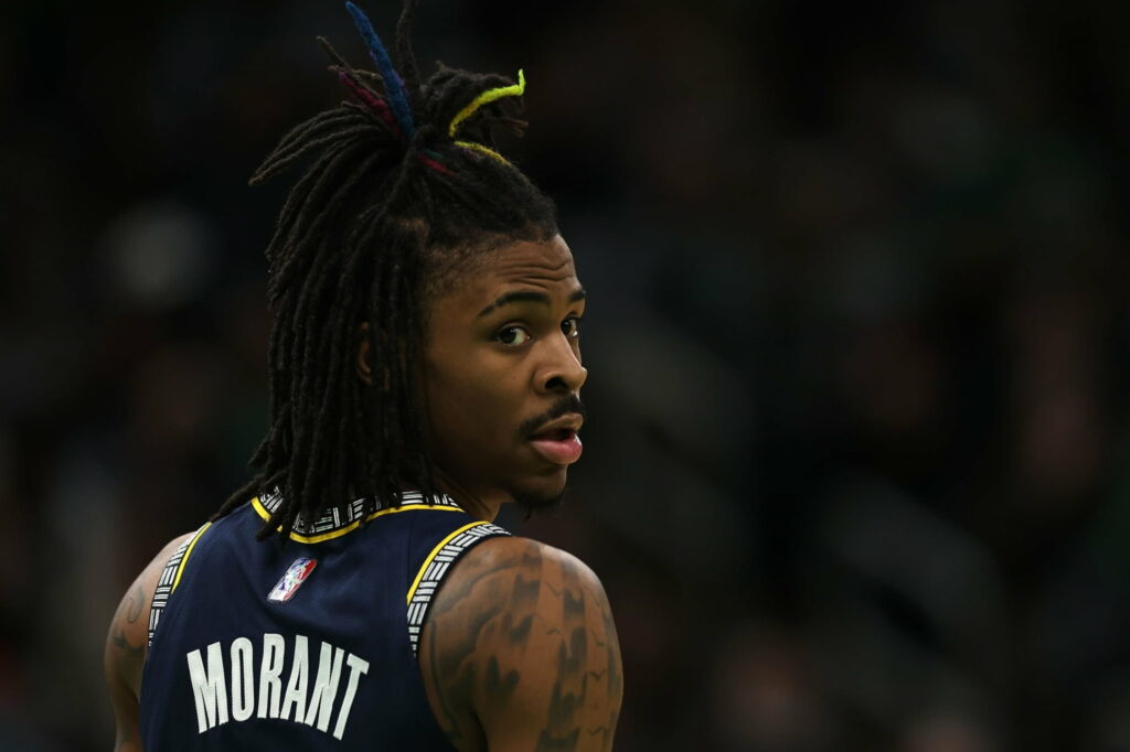 Ja Morant Slamming Success: QHD Wallpaper Capturing Basketball Brilliance