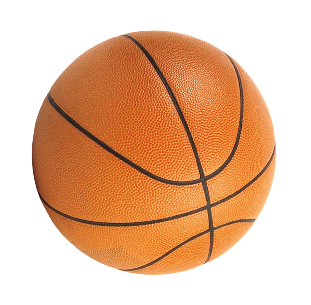 High-Quality Basketball Image on Transparent Background - Textured Design Wallpaper