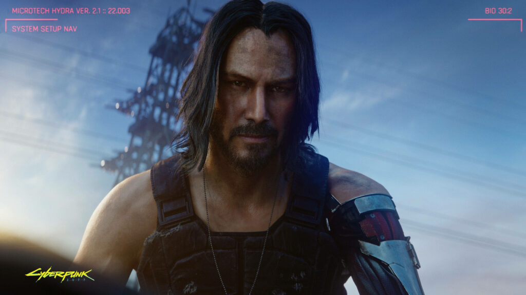 High-Quality Cyberpunk 2077 Wallpaper of Johnny Silverhand