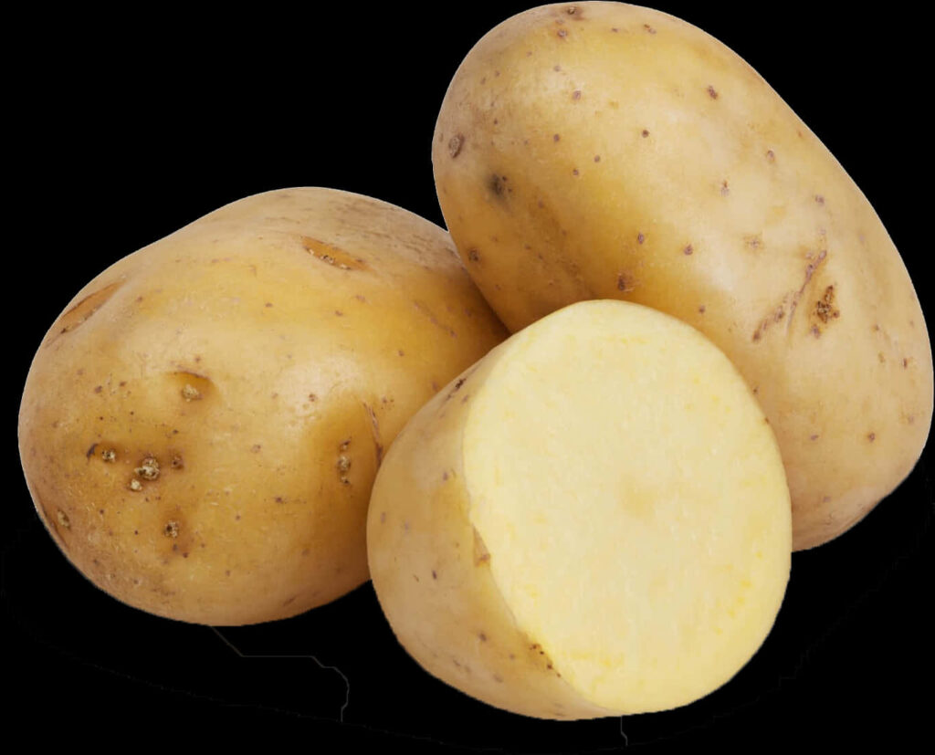 Fresh Potatoes Wallpaper: High-Quality Image on Black Background