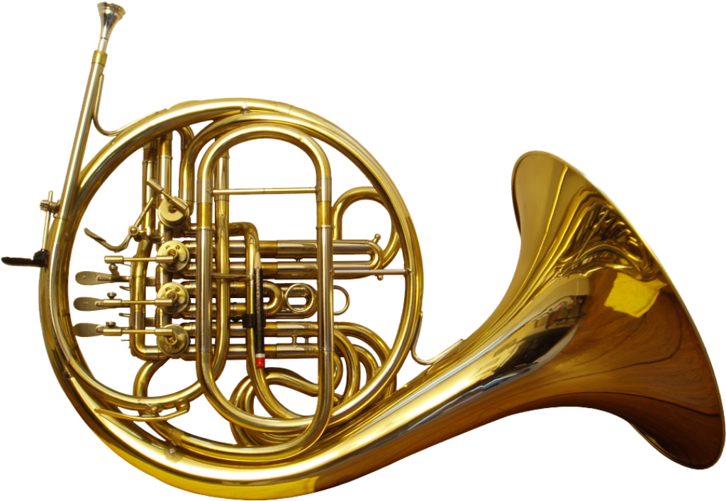 Golden French Horn Wallpaper: High-Quality PNG for Music Lovers