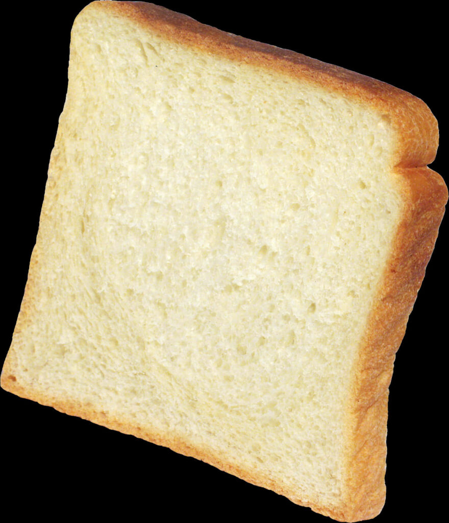 Fresh White Bread Slice PNG - Golden Crust Background for Design Wallpaper
