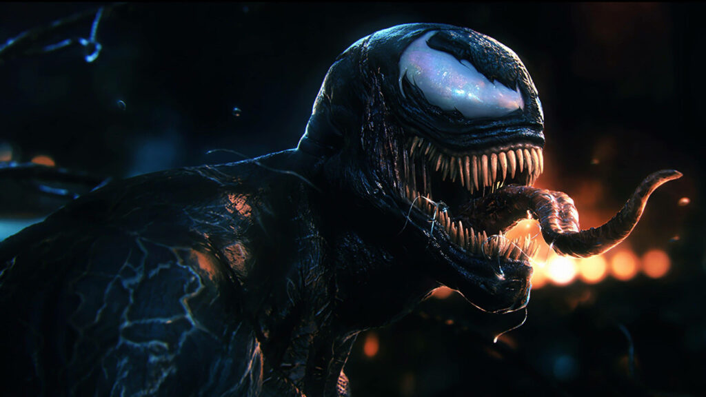 High-Quality Venom Wallpaper: Monstrous Look with Gaping Mouth