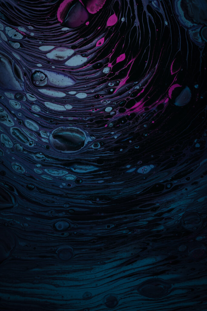 Dark Liquid Flow Abstract Wallpaper - Purple & Blue Patterns