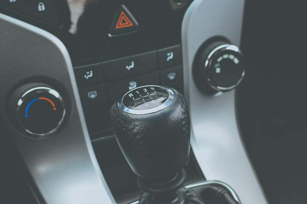 High-Res Car Interior Wallpaper: Gear Shift & Dashboard Close-Up