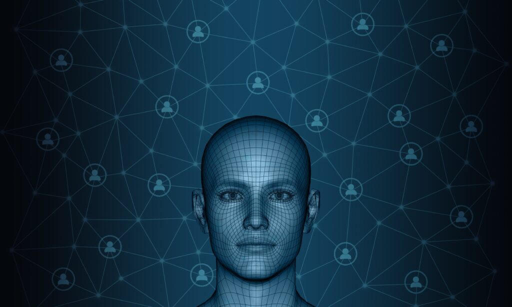 Futuristic Wireframe Wallpaper: Digital Connectivity & Technology