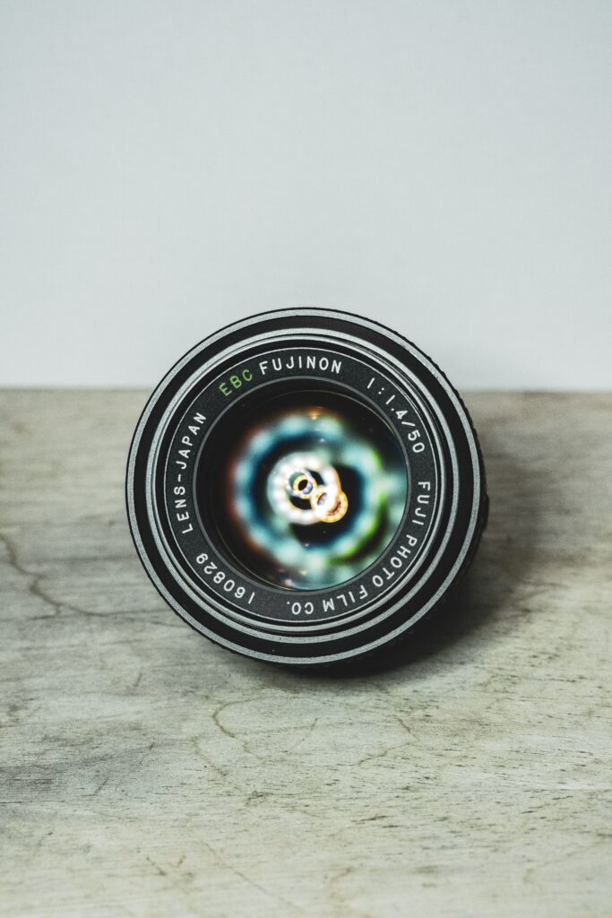 High-Res Fujinon Camera Lens Wallpaper - Intricate Close-Up Details